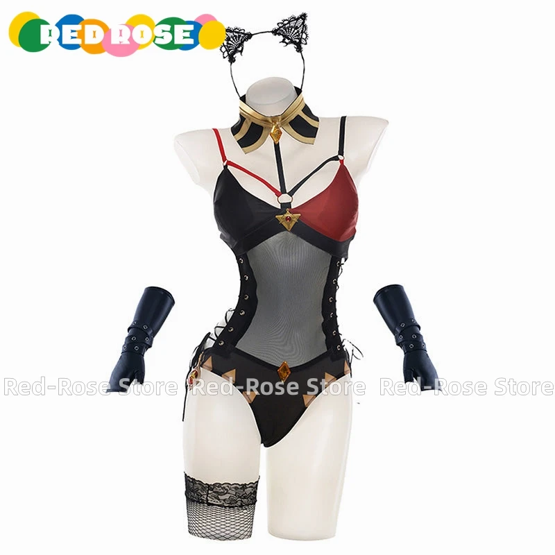 Cosplay Anime Bunny Girl - Genshin Impact Dehya Tavşan Kız Cosplay