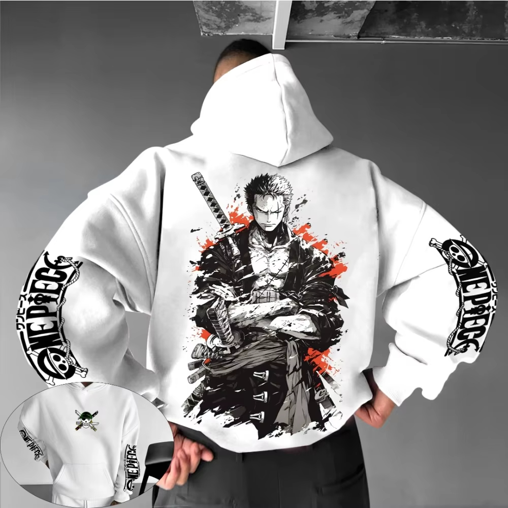 Cosplay Anime Zoro - TEK PARÇA erkek Hoodie Kazak Roronoa