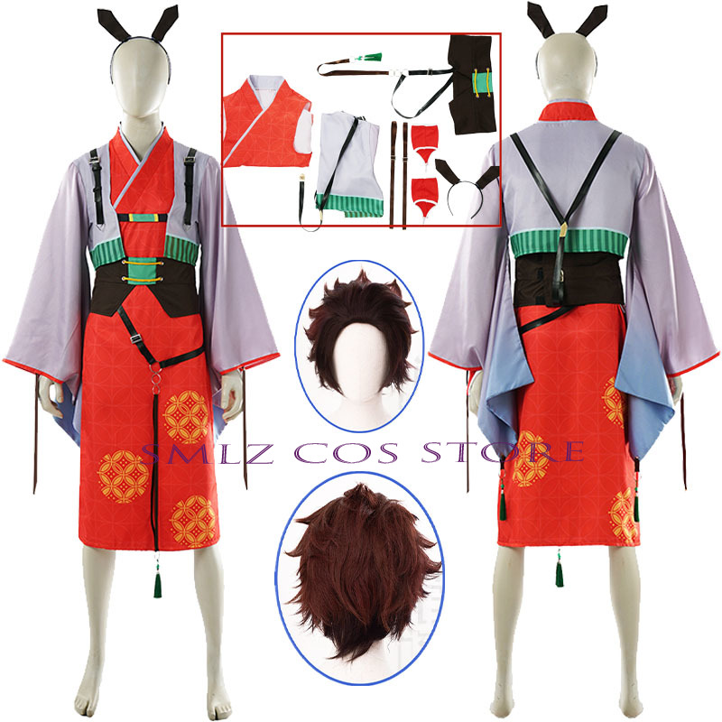 Tavşan Kulakları Tanjirou Cosp - Anime Cosplay Kimono incelemesi ve fiyatı