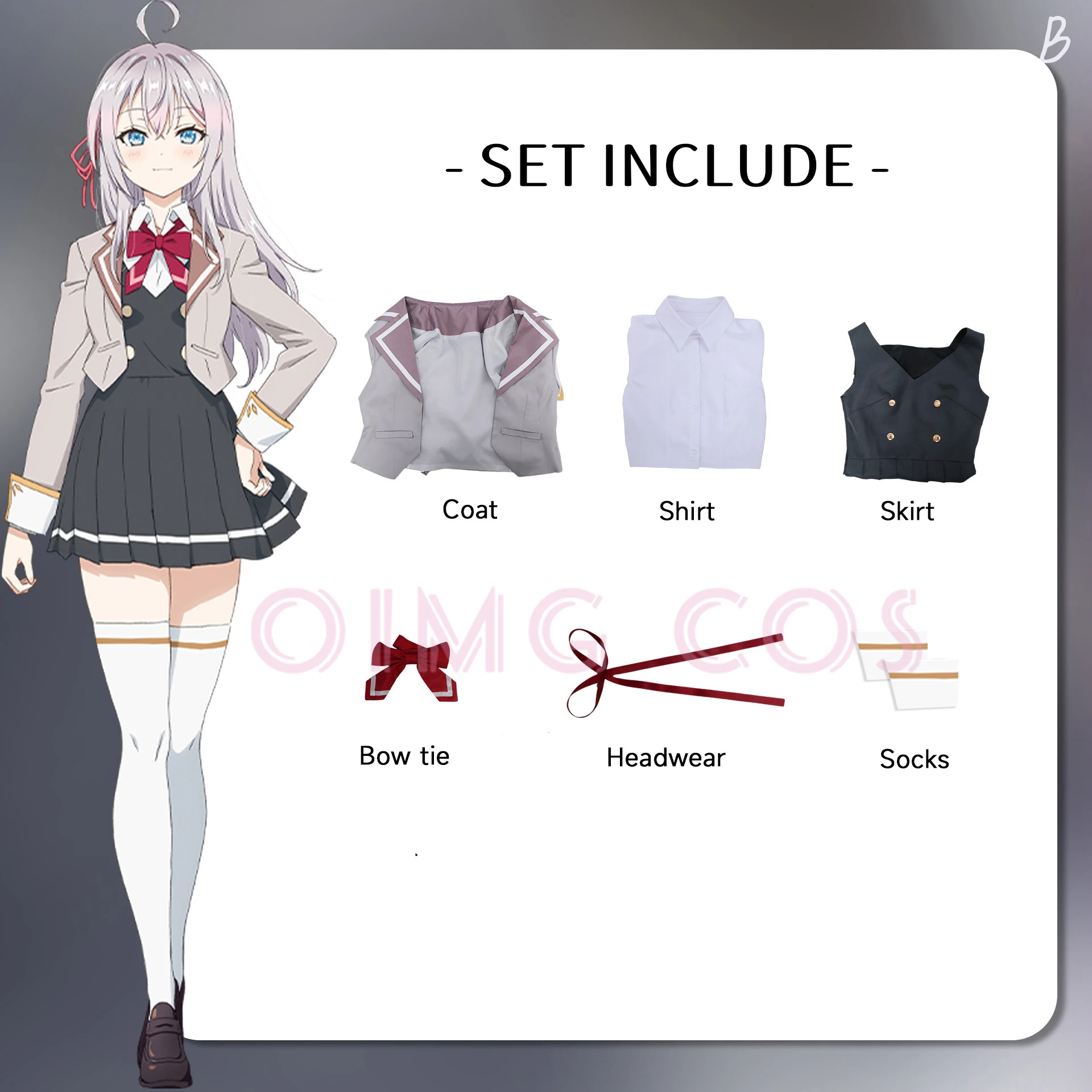 Alya Cosplay Kostümü Alya Baze - Anime Cosplay Alya incelemesi ve fiyatı