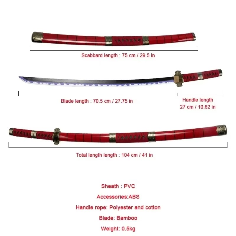 40 inç Roronoa Zoro Katana Nin - Anime Cosplay Katana incelemesi ve fiyatı
