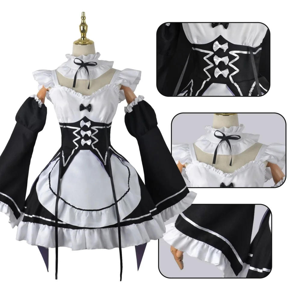Anime Ram Rem Hizmetçi Cosplay - Anime Cosplay Live incelemesi ve fiyatı